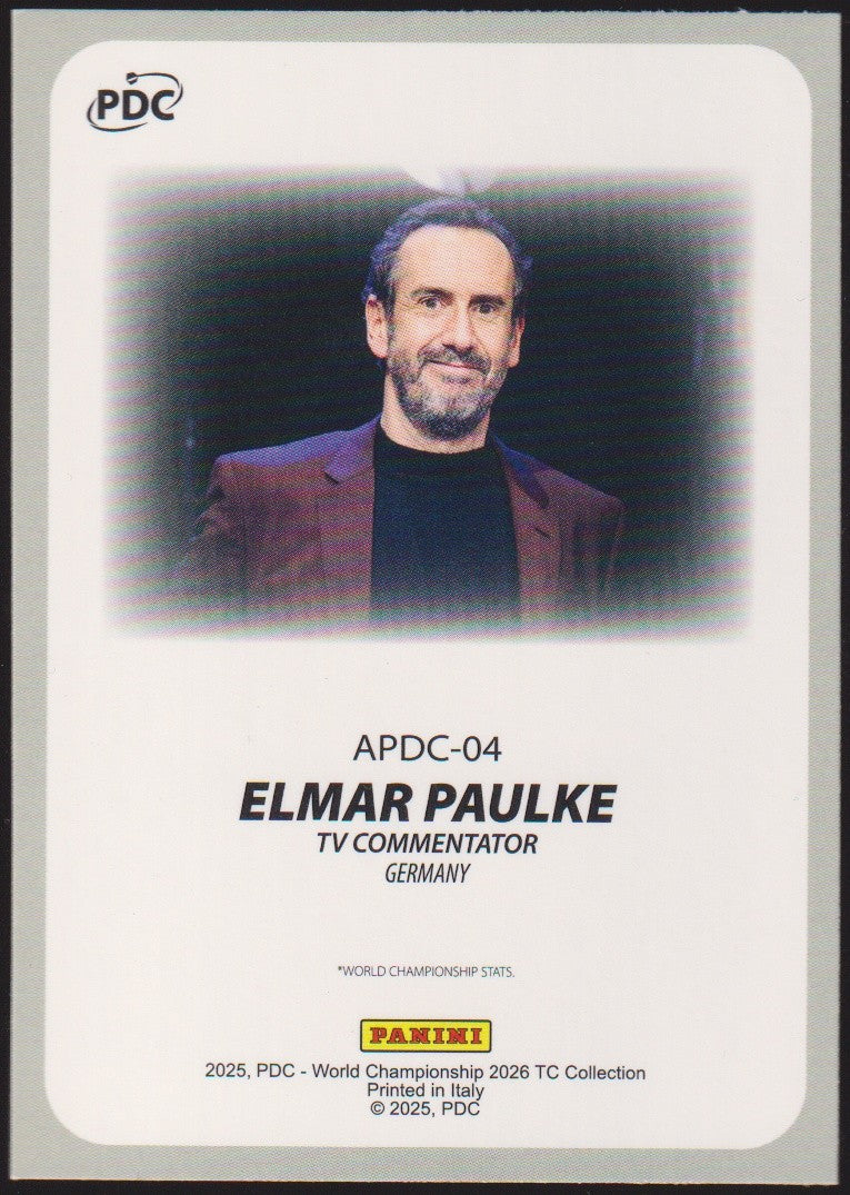 Panini PDC World Championship 2026 Elmar Paulke Refractor Parallel – Bild 2