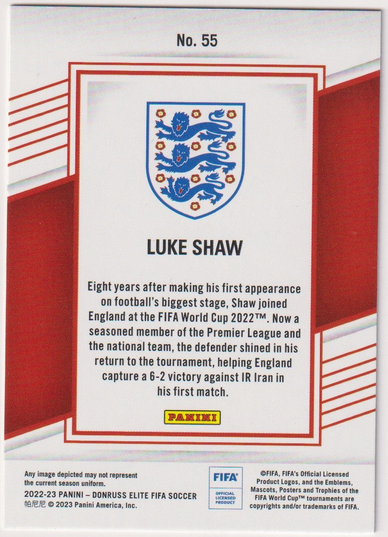 Panini Elite 2023-24 Luke Shaw England 2022-23 Panini - Donruss Elite FIFA – Bild 2