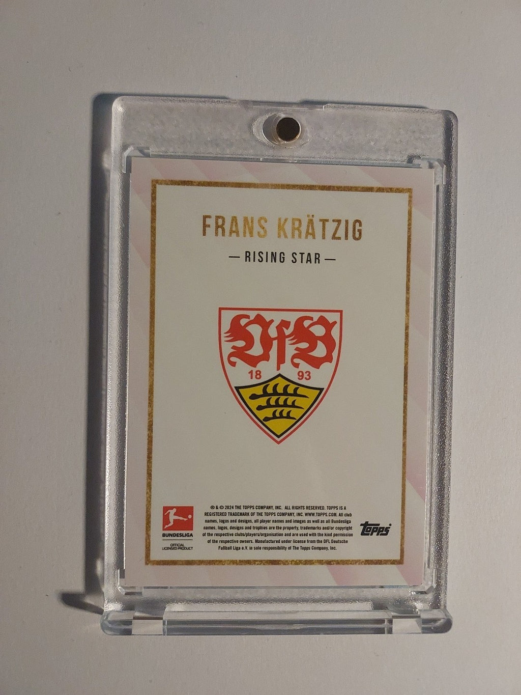Topps Bundesliga 2023-24 Frans Krätzig Stuttgart Parallel 11/99 Refractor Rare – Bild 2