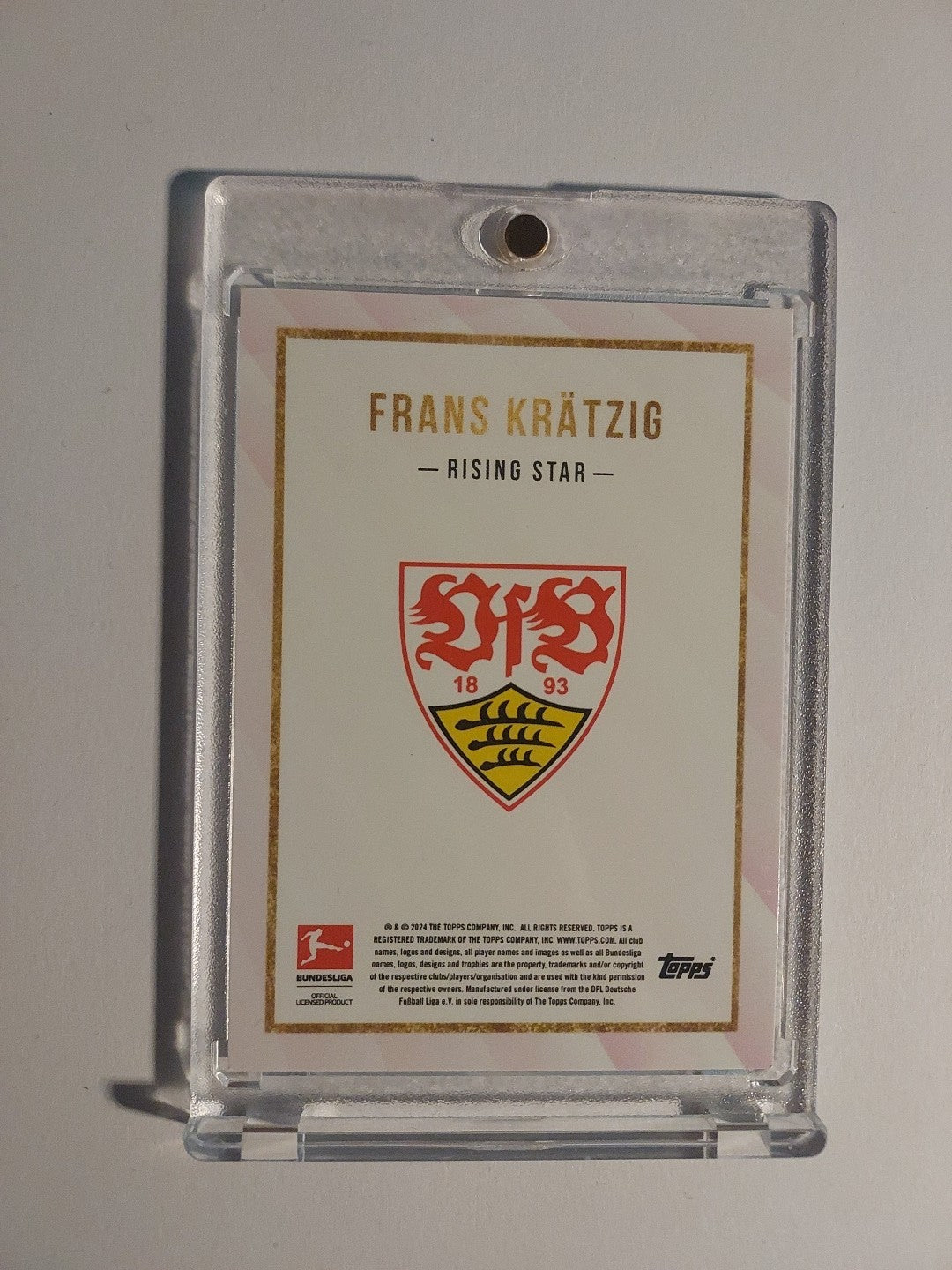 Topps Bundesliga 2023-24 Frans Krätzig Stuttgart Parallel 11/99 Refractor Rare – Bild 2