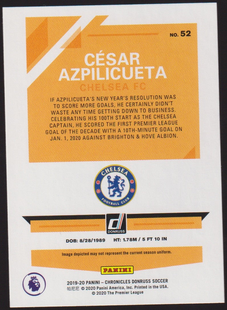 Panini Chronicles DonRuss Soccer 2019-20 César Azpilicueta Chelsea FC Parallel – Bild 2