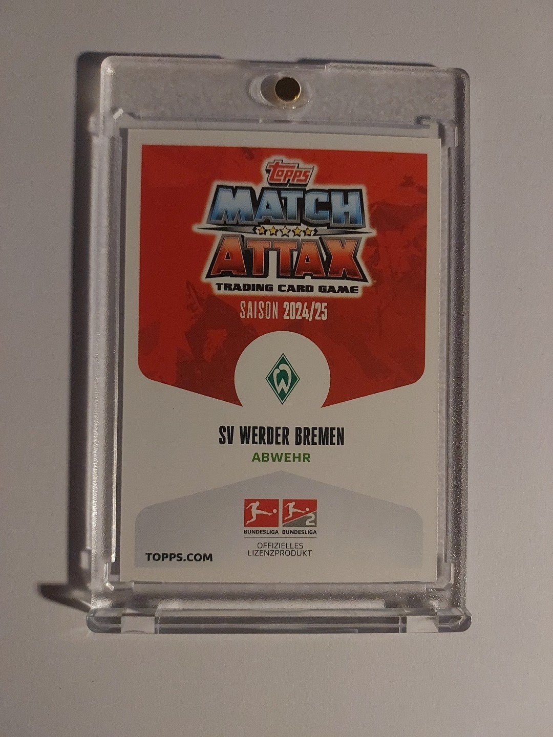 Topps Bundesliga 2024-25 Amos Pieper SV Werder Bremen (On Card Auto) – Bild 2