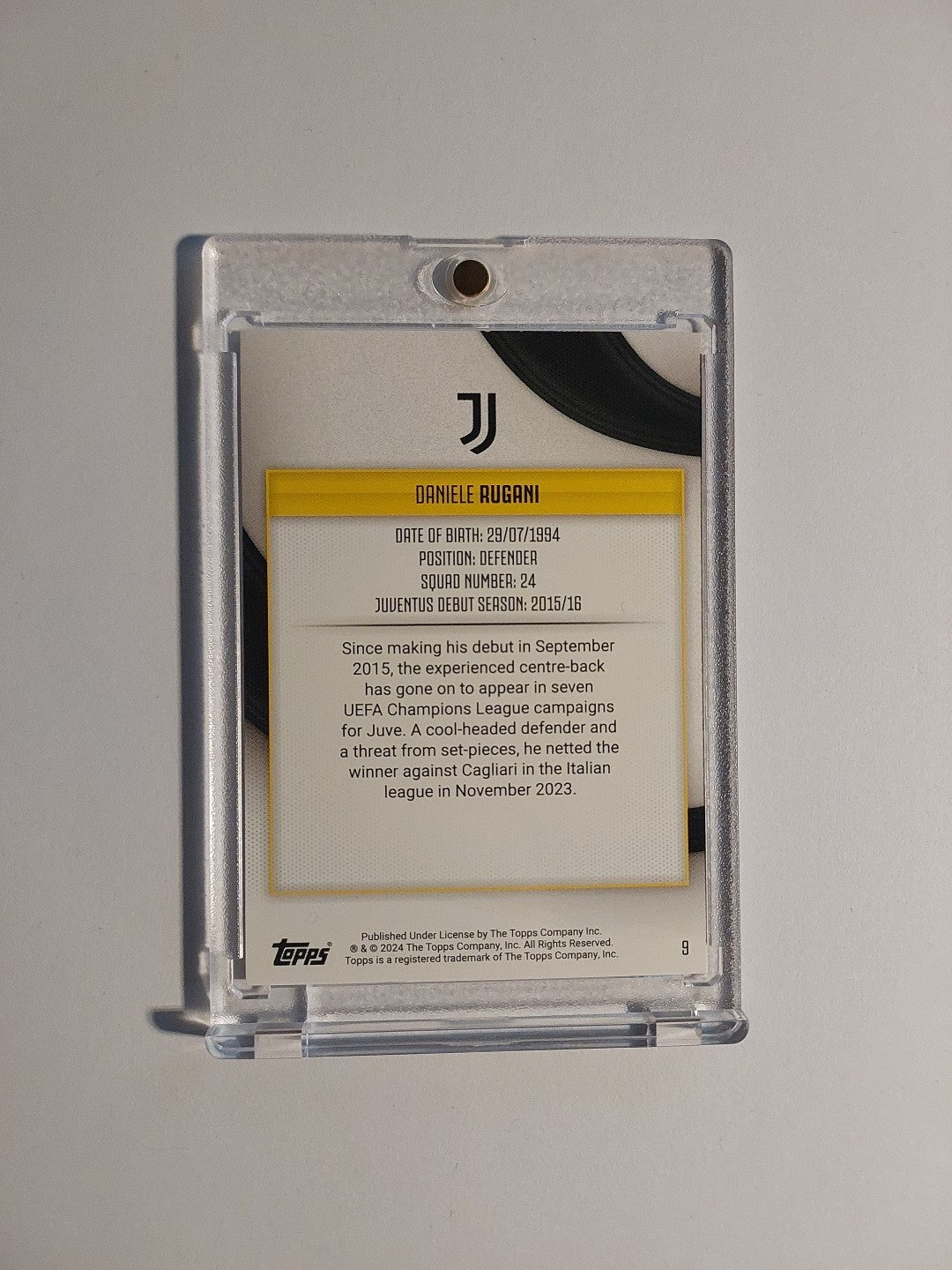 Topps Juventus Turin Team Set 2023-24 Daniele Rugani Parallel 15/25 Refractor – Bild 2