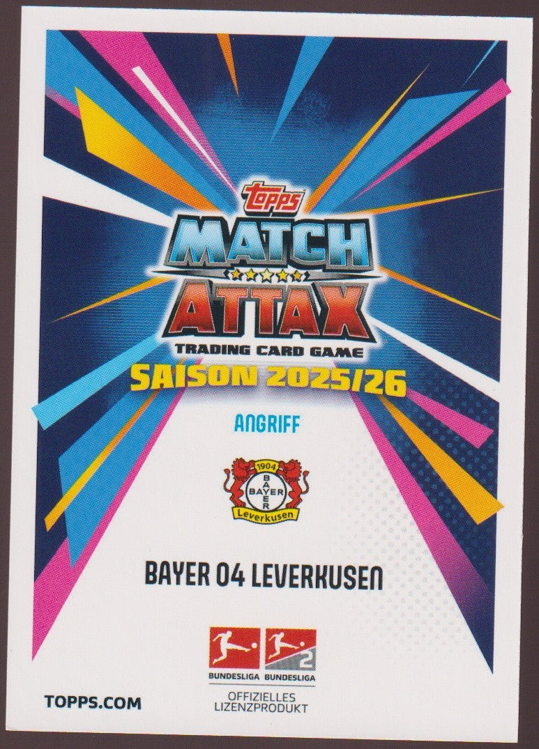 Topps Match Attax 2025-26 Patrik Schick Bayer Leverkusen Saison 2025/26 Parallel – Bild 2