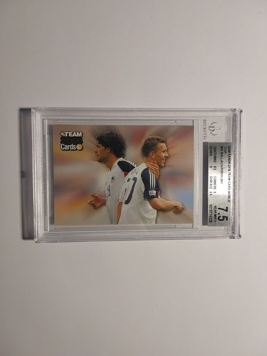 Panini World Cup 2006 Ballack & Podolski Bayern DFB Legend Parallel BGS 7.5 PSA – Bild 2