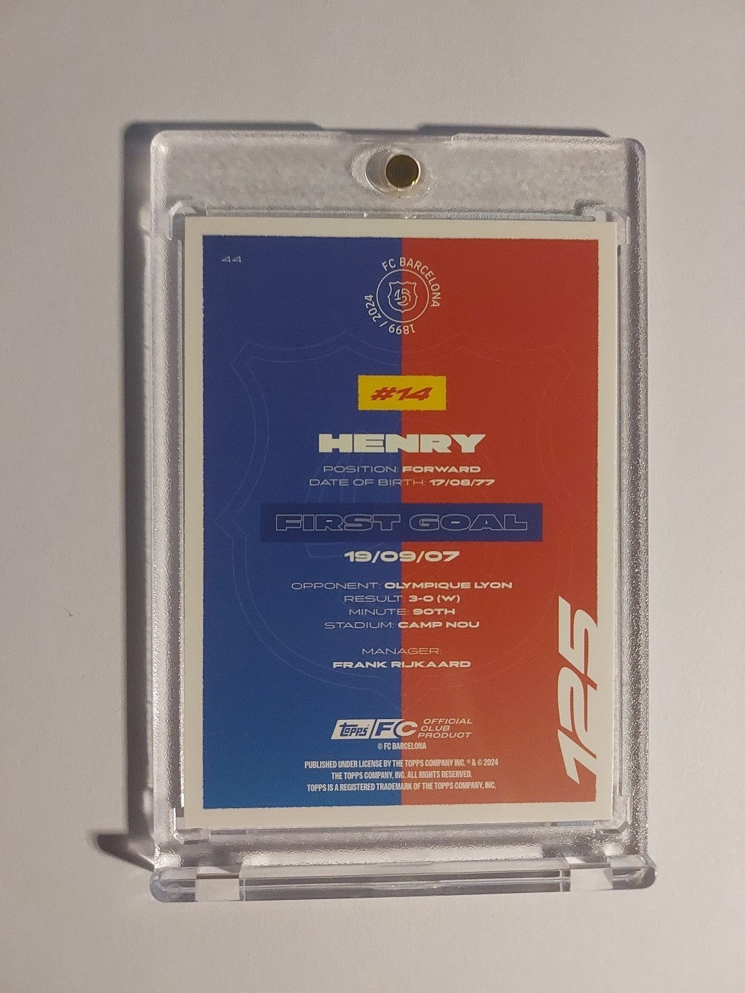 Topps Fc Barcelona Team Set 2024-25 Thierry Henry Limited Edition Parallel – Bild 2