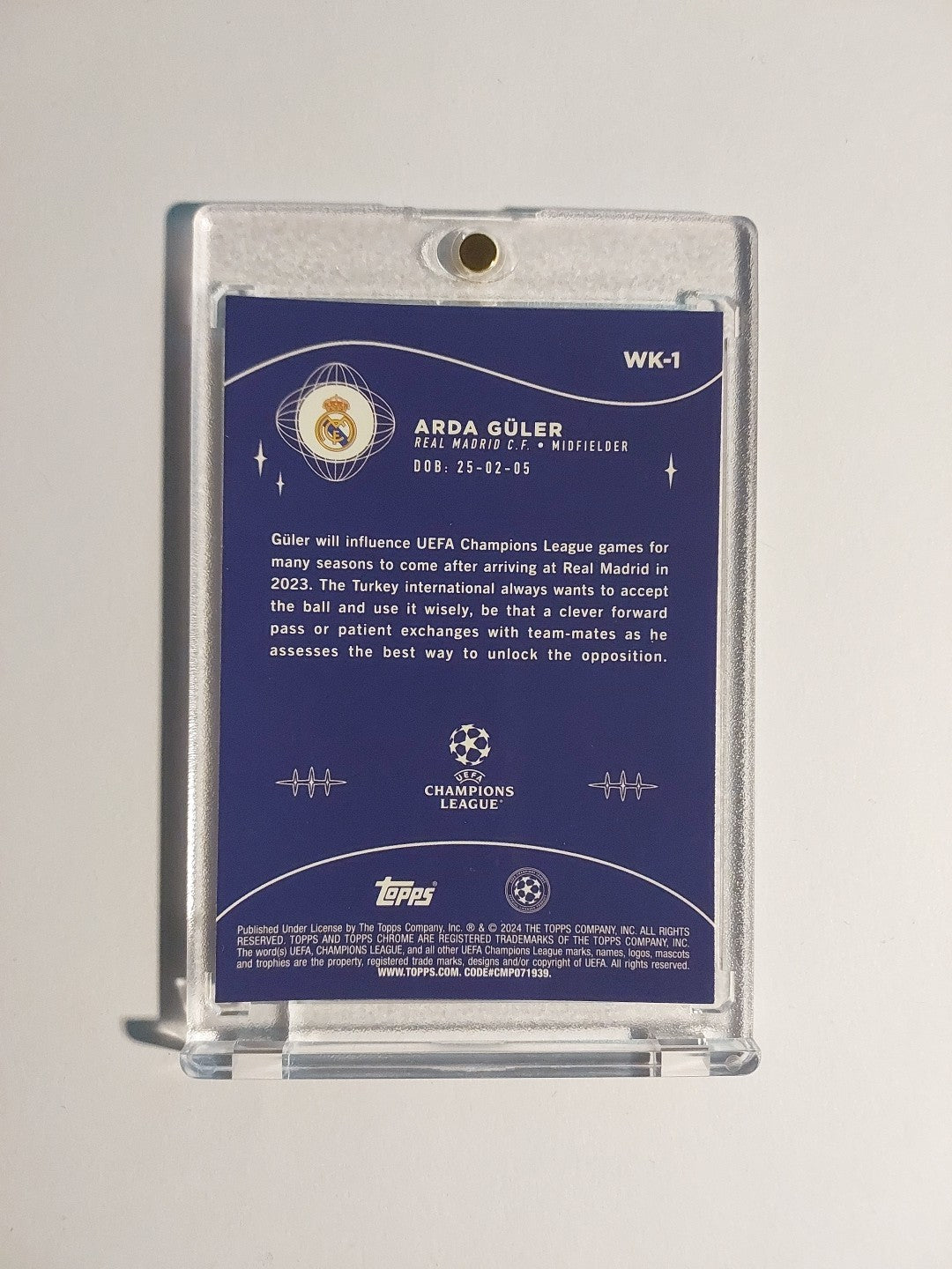 Topps UCC Chrome 2023-24 Arda Güler Real Madrid Türkei Parallel Ultra Rare Hit – Bild 2