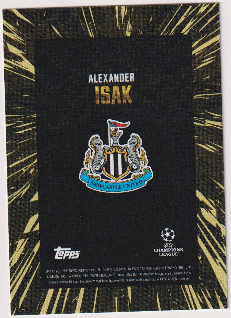 Topps Champions League Alexander Isak Newcastle United Parallel Rare – Bild 2