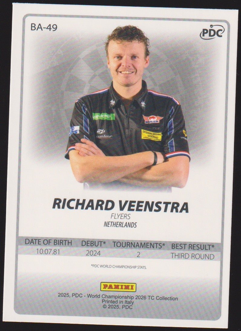 Panini PDC World Championship 2026 Richard Veenstra Refractor Parallel – Bild 2