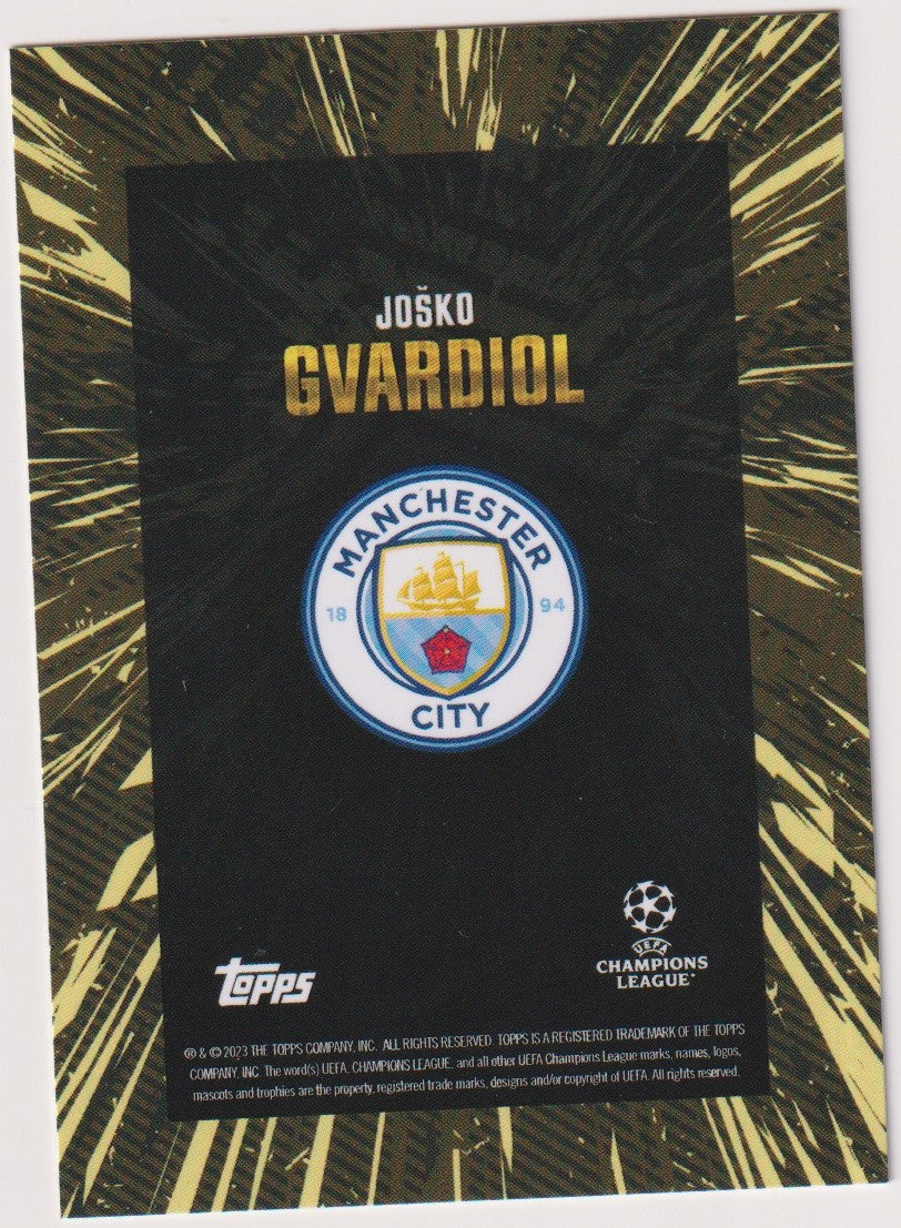 Topps X WHIP 2022-23 Josko Gvardiol Manchester City Champions League Parallel – Bild 2