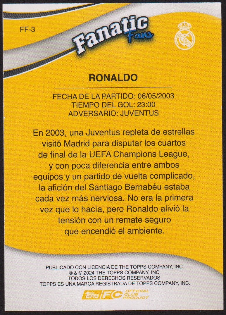 Topps Fanatic Fans 2023-24 Ronaldo Real Madrid C.F. - Parallel Rare Nr. FF-3 – Bild 2