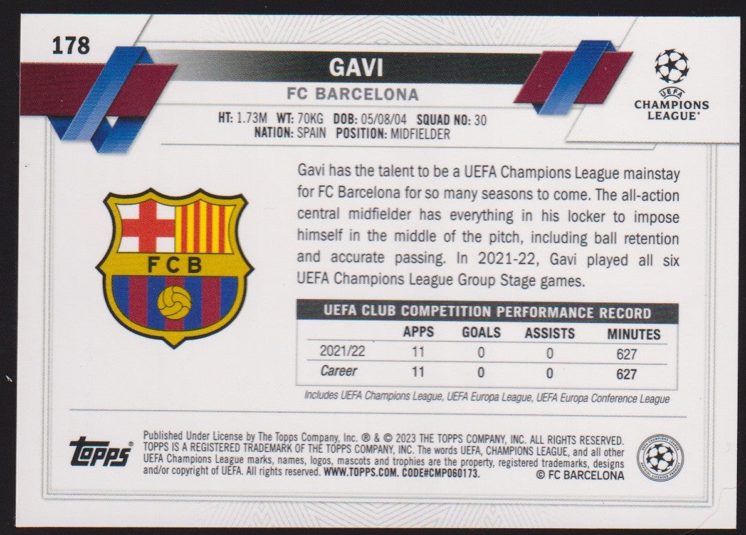 Topps Chrome 2022-23 Gavi Rookie FC Barcelona Parallel Rare – Bild 2