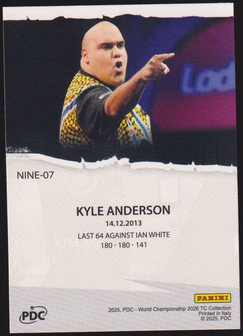 Panini PDC World Championship 2026 Kyle Anderson Refractor Parallel – Bild 2