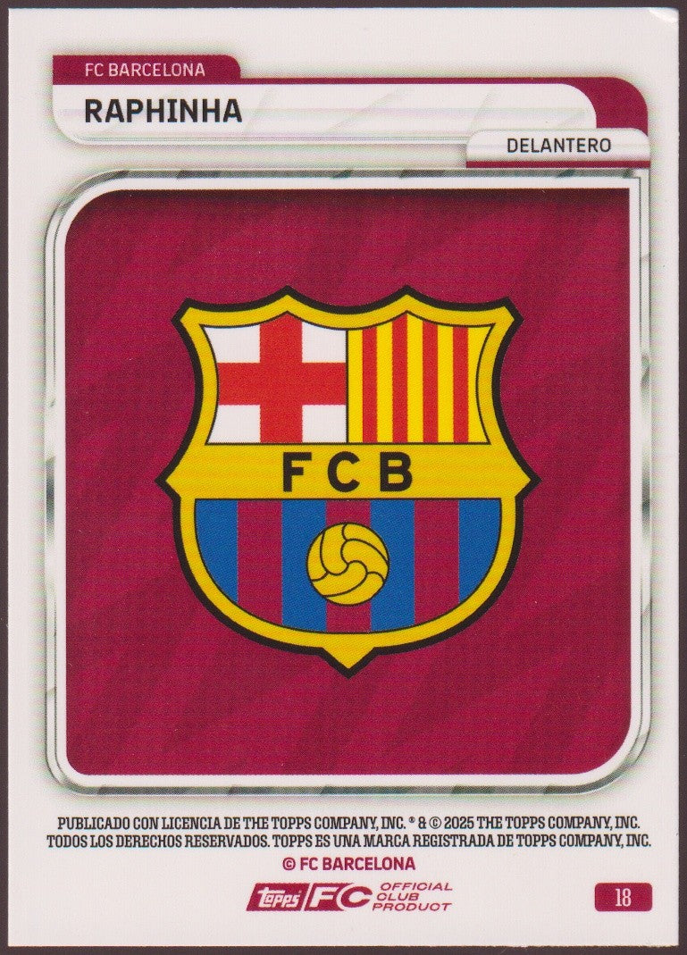 Topps 2024-25 Raphinha FC Barcelona Parallel 199/225 Rare – Bild 2