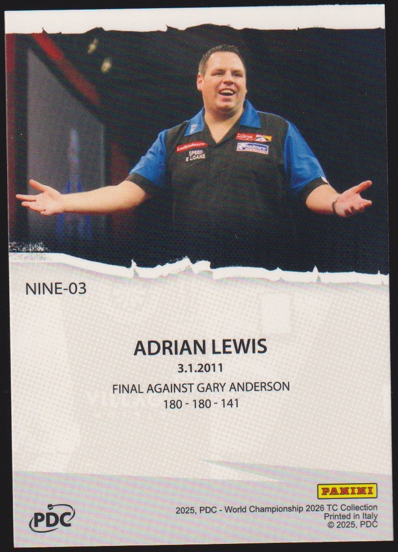 Panini PDC World Championship 2026 Adrian Lewis Refractor Parallel – Bild 2