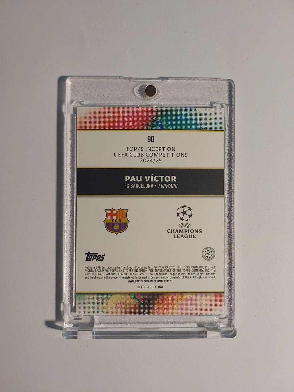 Topps Inception 2024-25 Pau Victor Barcelona Spanien Parallel 191/199 Rookie Hit – Bild 2