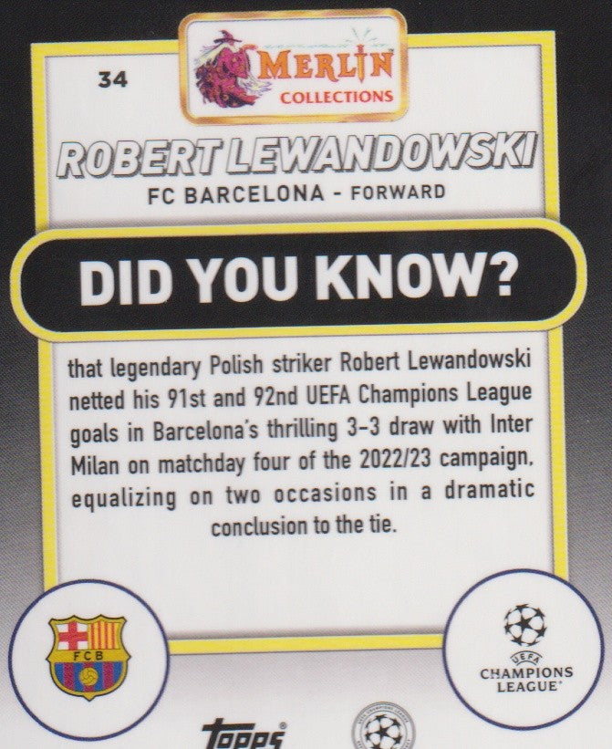 Merlin Collections Merlin Collections 2023-24 Robert Lewandowski FC Barcelona – Bild 2
