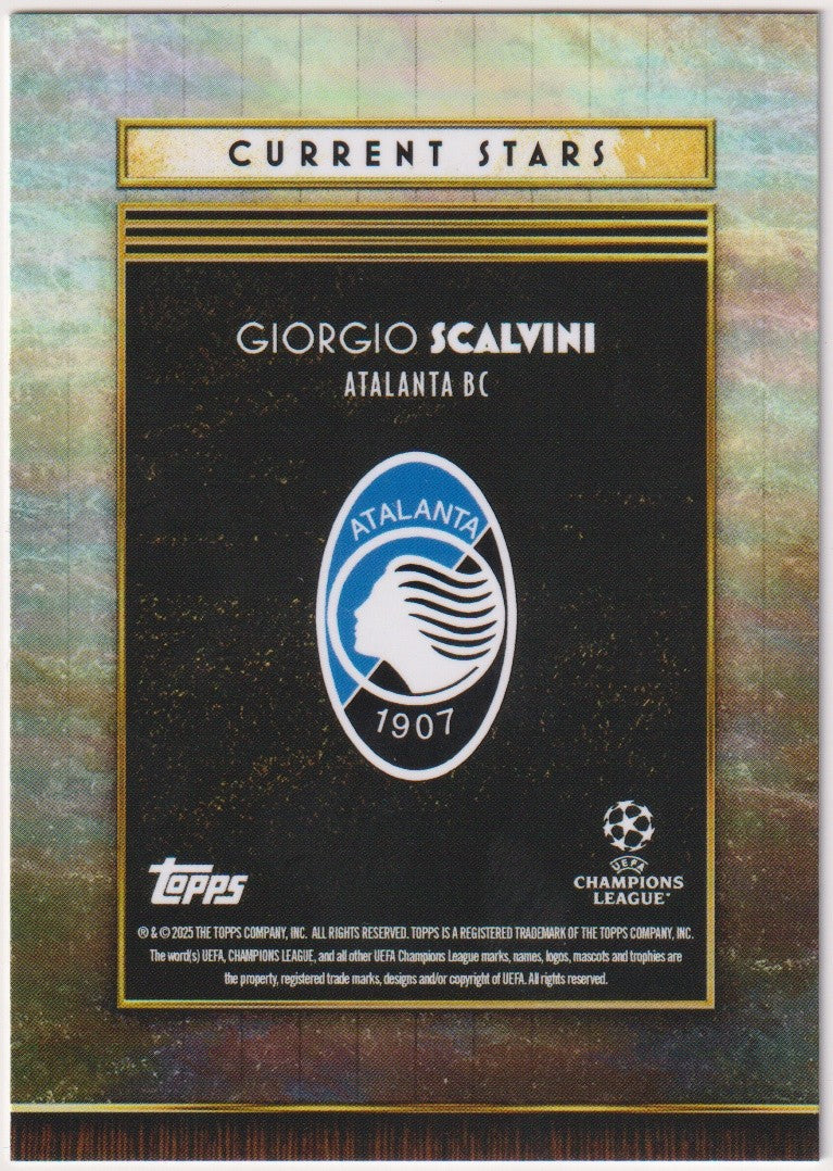 Topps Current Stars 2024-25 Giorgio Scalvini Atalanta BC DECO Parallel Rare – Bild 2
