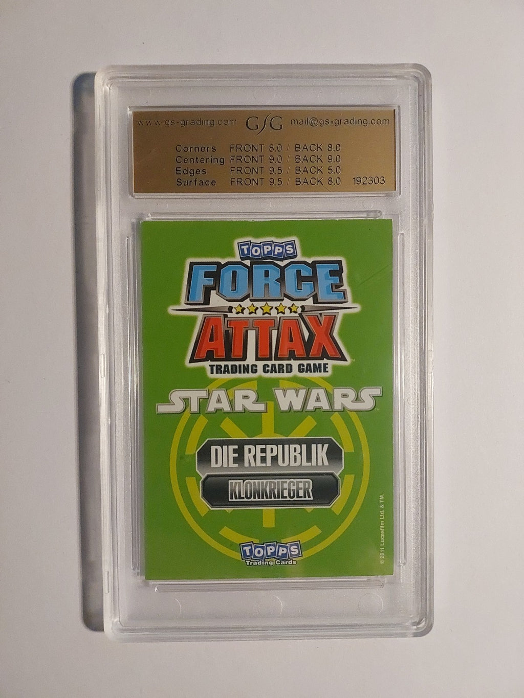 Topps Star Wars 2011 Klonkrieger Phase 1 Republik GSG 7 = PSA Rare Vintage – Bild 2