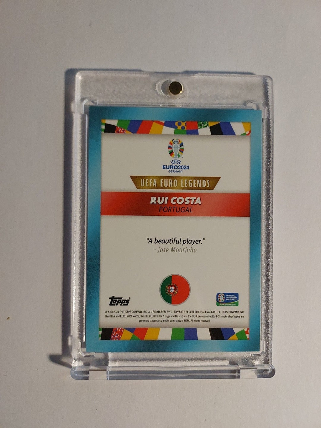 Topps Uefa Platinum Curated 2024 Rui Costa Portugal Parallel 48/49 Refractor Hit – Bild 2