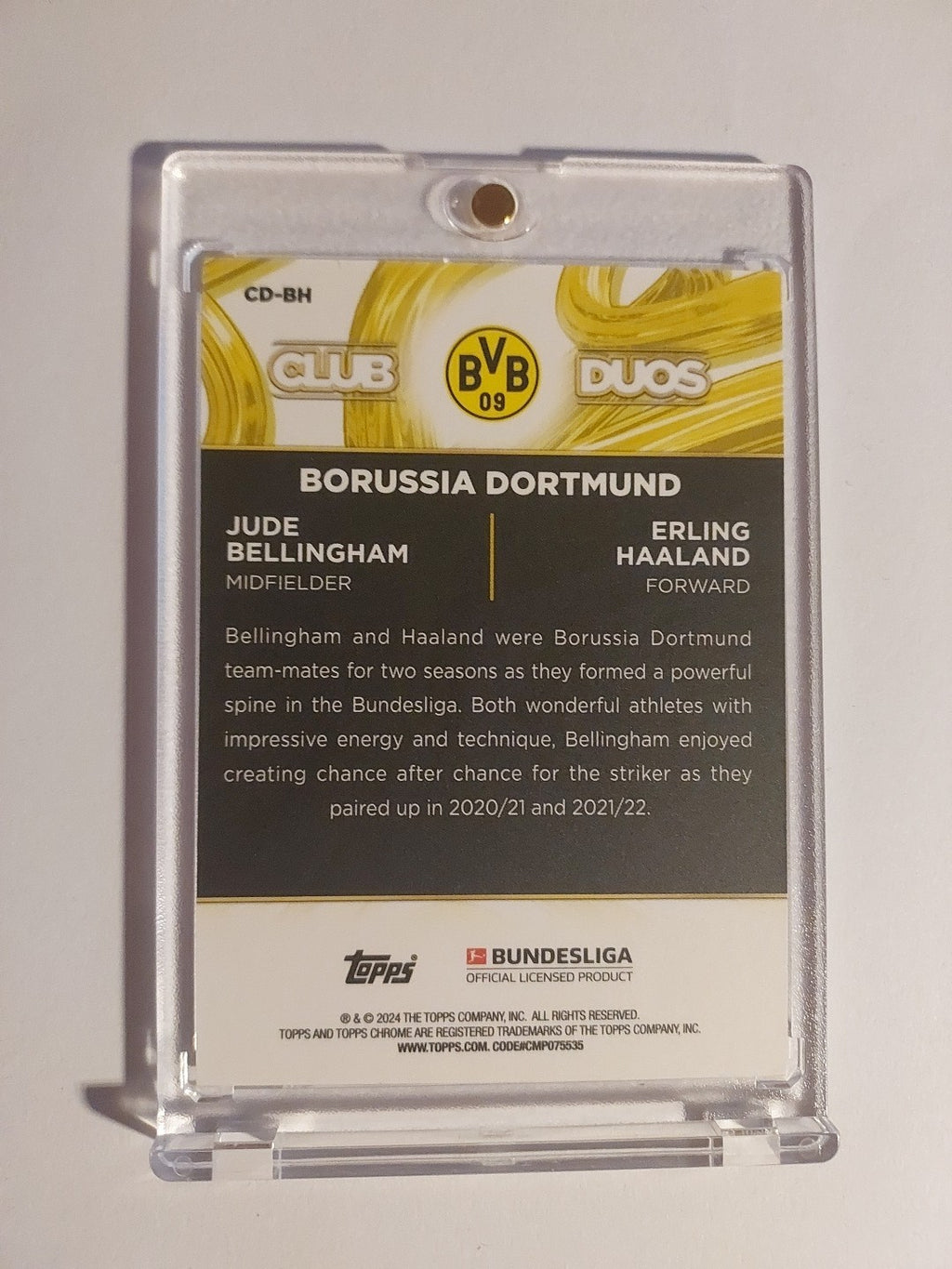 Topps 60 Jahre Bundesliga 2023-24 Bellingham & Haaland Duo Borussia Dortmund – Bild 2