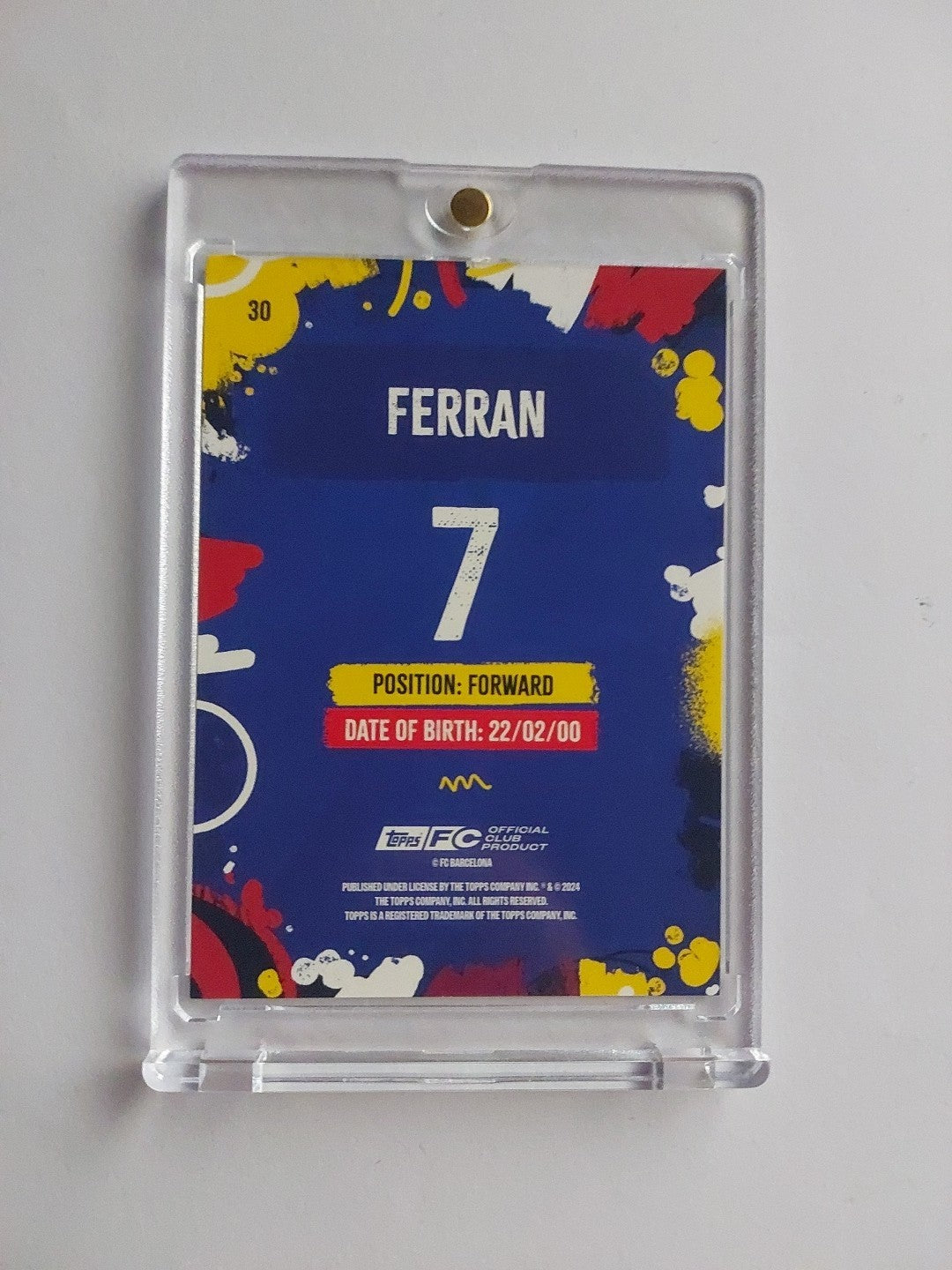 Topps FC Barcelona Team Set 2024-25 Ferran Torres Static Foil Parallel – Bild 2