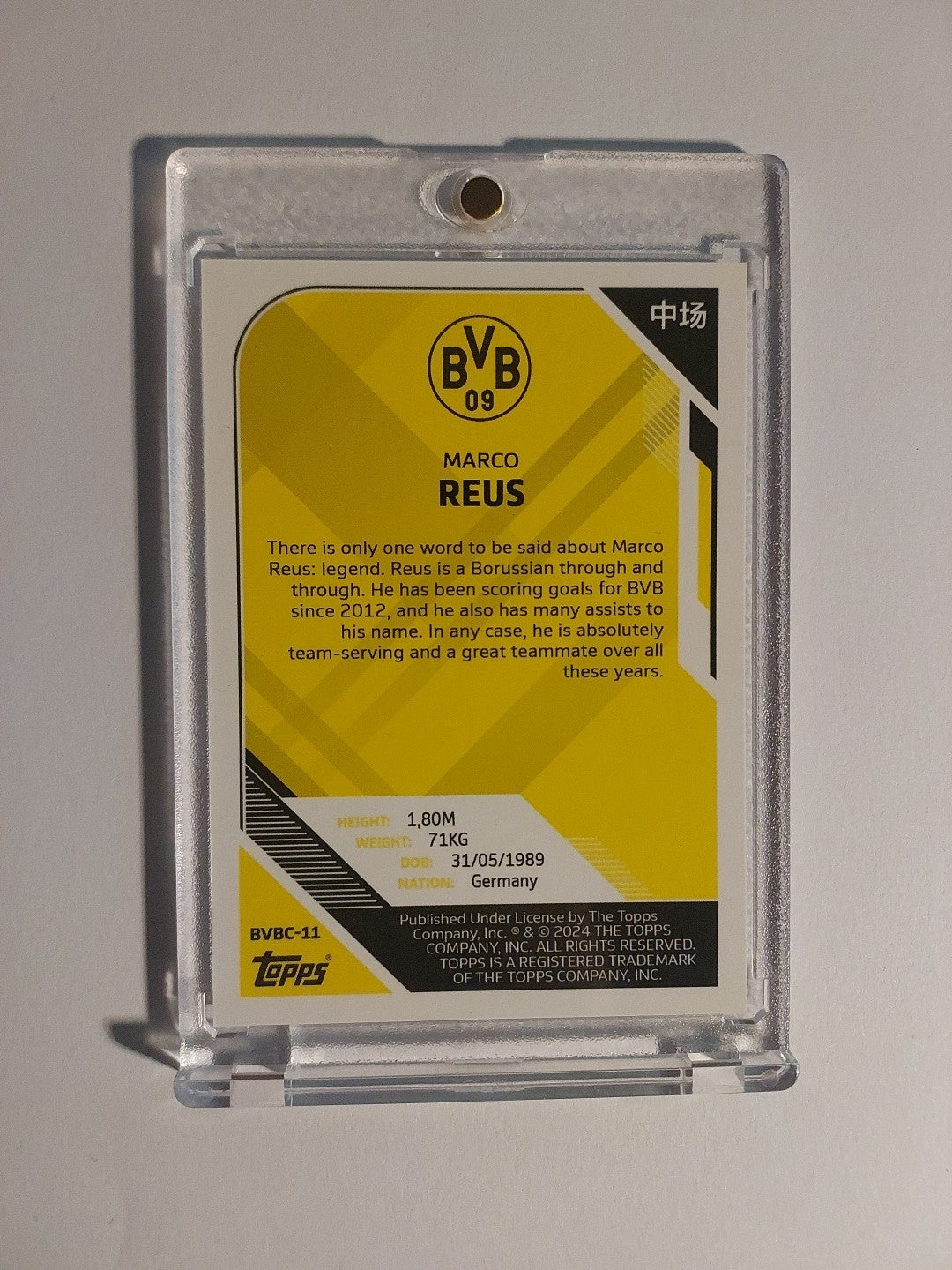 Topps Dortmund 2023-24 Marco Reus Dortmund Parallel Refractor Insert Ultra Rare – Bild 2