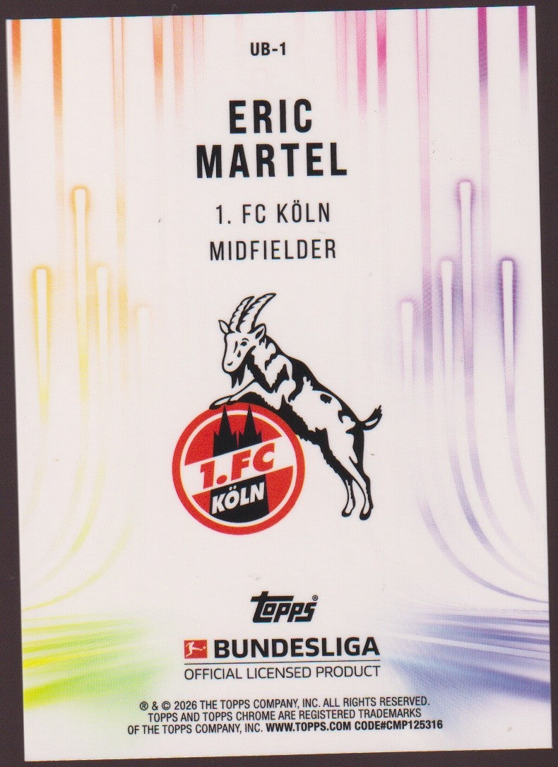 Topps Chrome 2025-26 Eric Martel 1. FC Köln Parallel 10/52 ToppsFractor – Bild 2