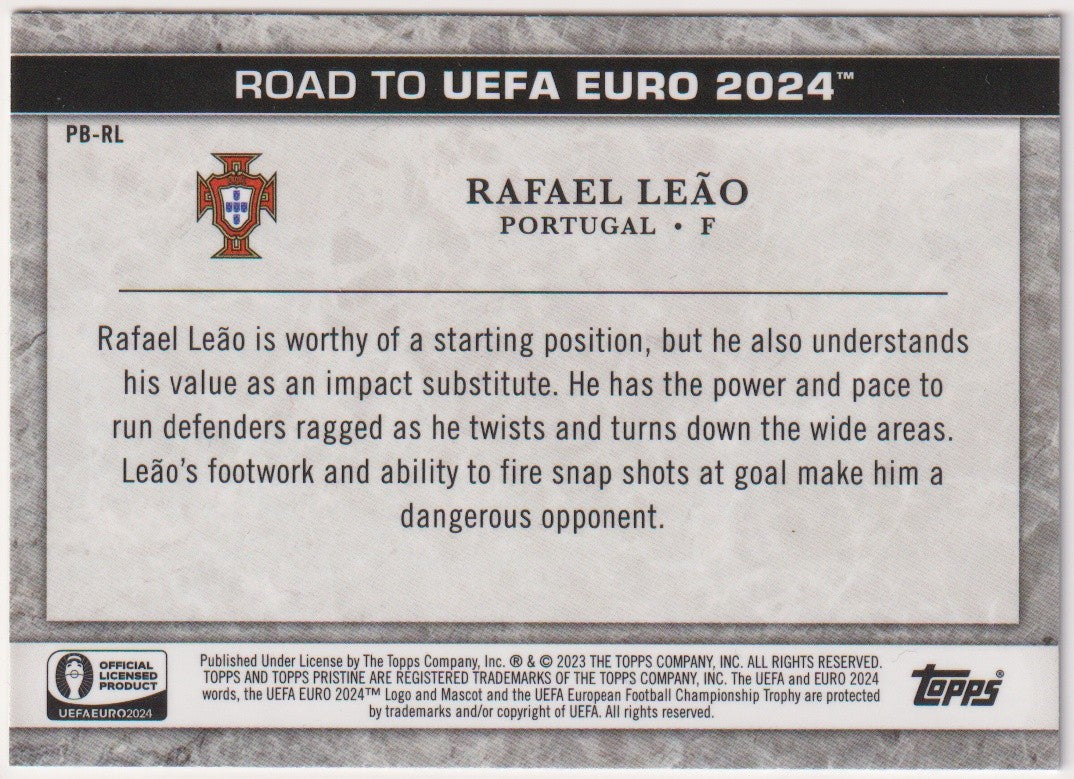 Topps Road to UEFA Euro 2024 2023-24 Rafael Leão Portugal Parallel Rare – Bild 2