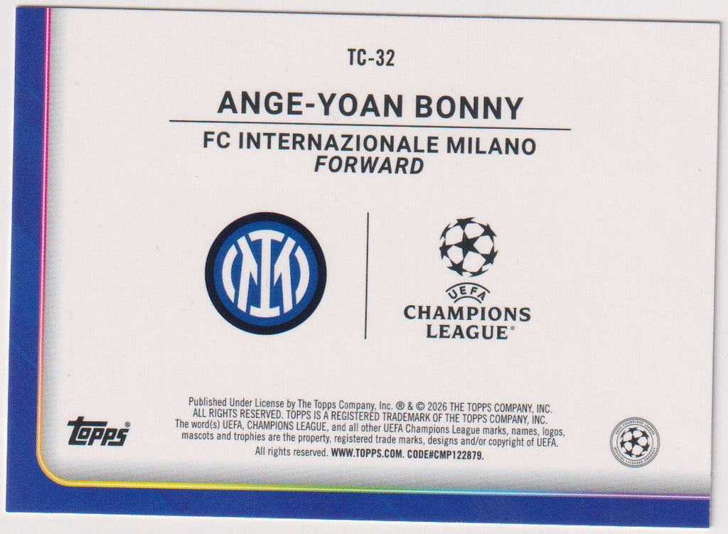 Topps Champions League 2026-27 ANGE-YOAN BONNY FC Internazionale Milano Parallel – Bild 2