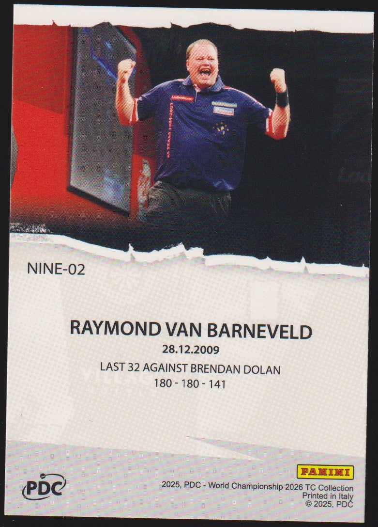 Panini PDC World Championship 2026 Raymond van Barneveld Refractor Parallel – Bild 2