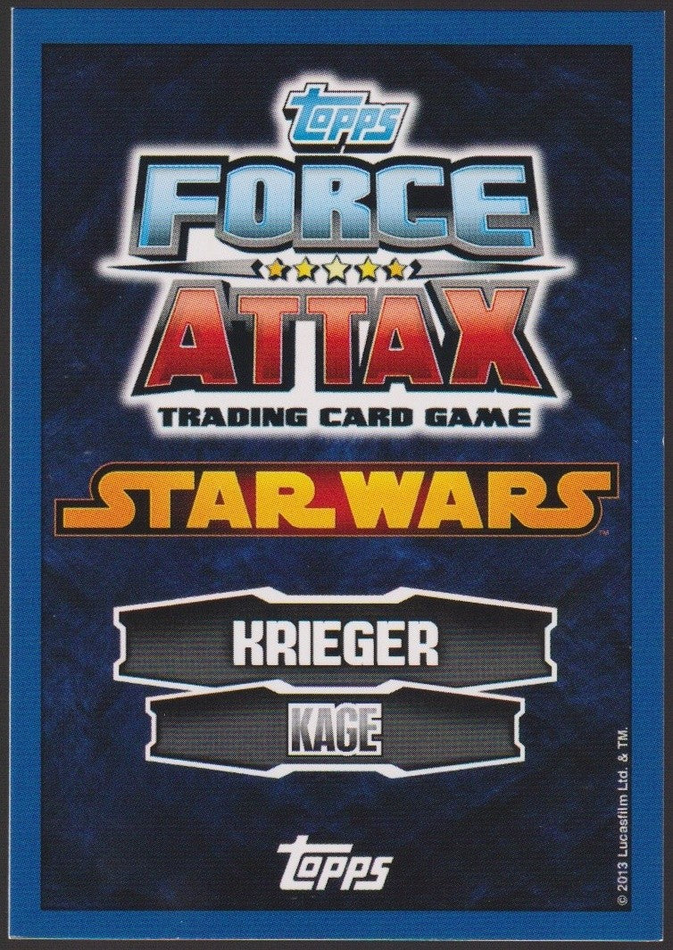 Topps Star Wars 2013 Krismo Sodi Krieger Kage TCG Rare #100 – Bild 2