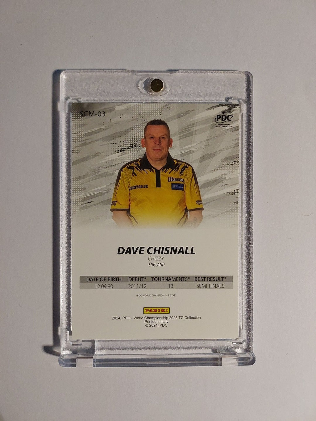 Panini DPC World Championship 2025 Dave Chisnall Chizzy Parallel Ultra Rare Hit – Bild 2