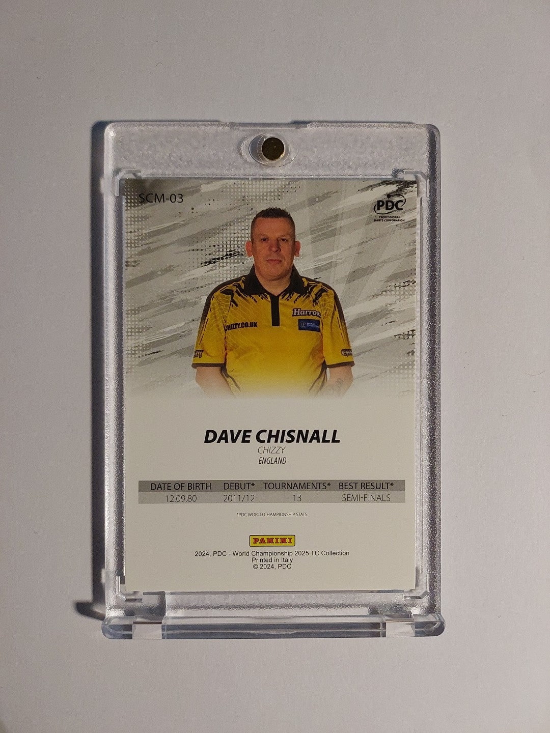 Panini DPC World Championship 2025 Dave Chisnall Chizzy Parallel Ultra Rare Hit – Bild 2