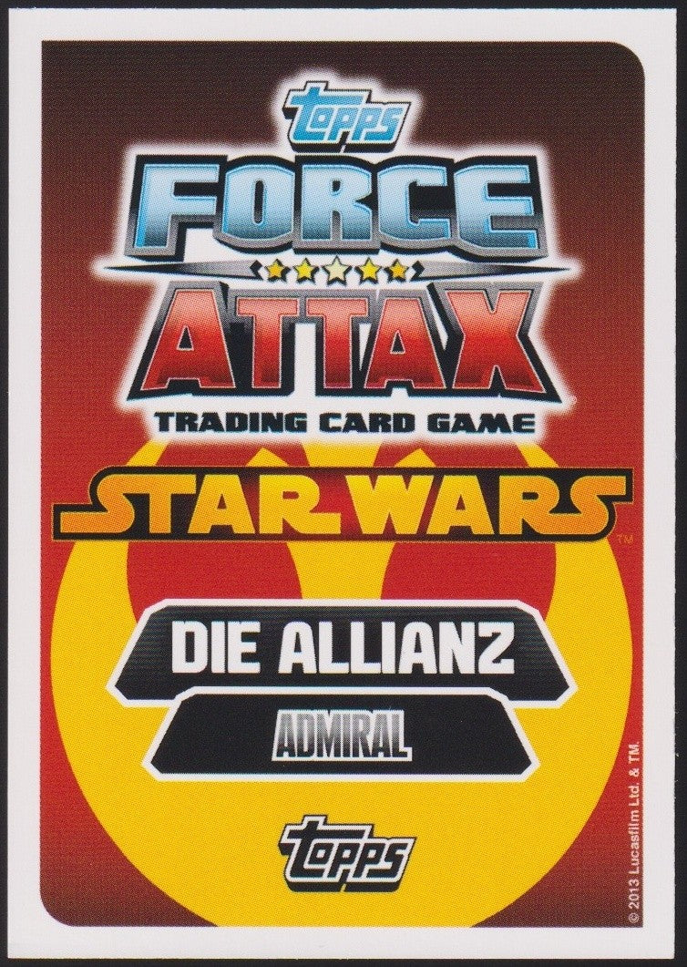 Topps Star Wars 2013 Admiral Ackbar Allianz (Film Version) TCG Rare #8 – Bild 2