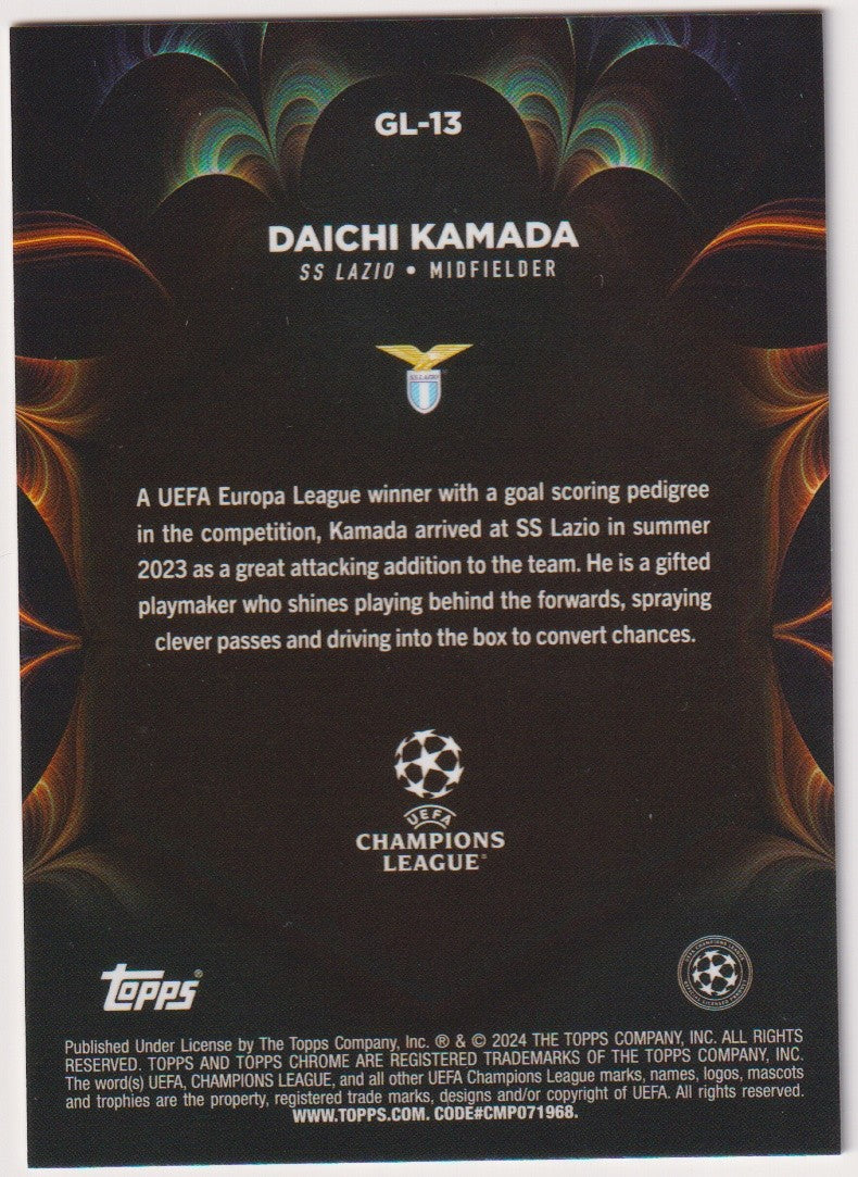Topps Chrome 2023-24 Daichi Kamada SS Lazio Parallel Rare Nr. GL-13 – Bild 2