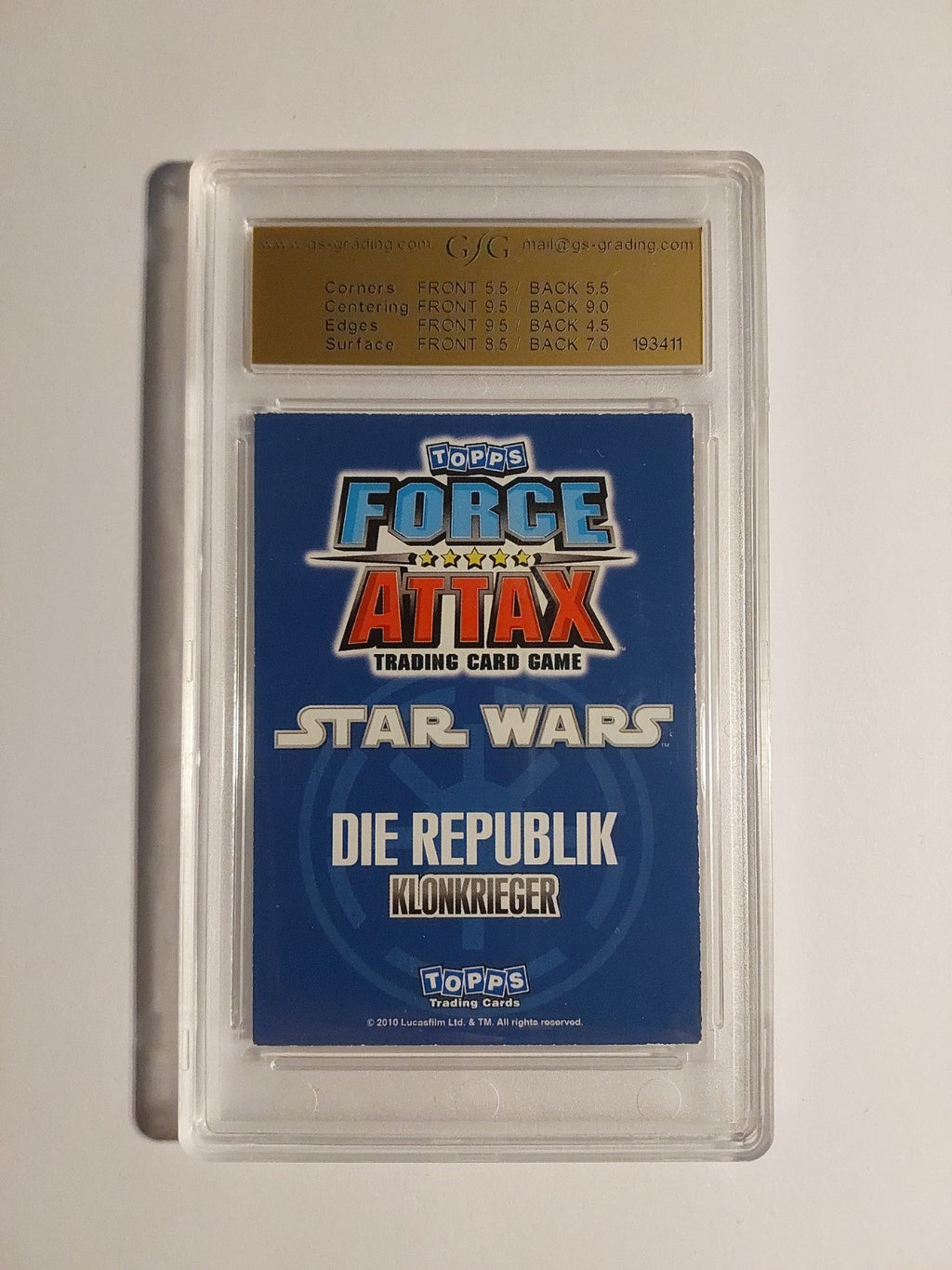 Topps Star Wars 2010 Captain Rex Republik Klonkrieger GSG 6.0 = PSA Rare – Bild 2