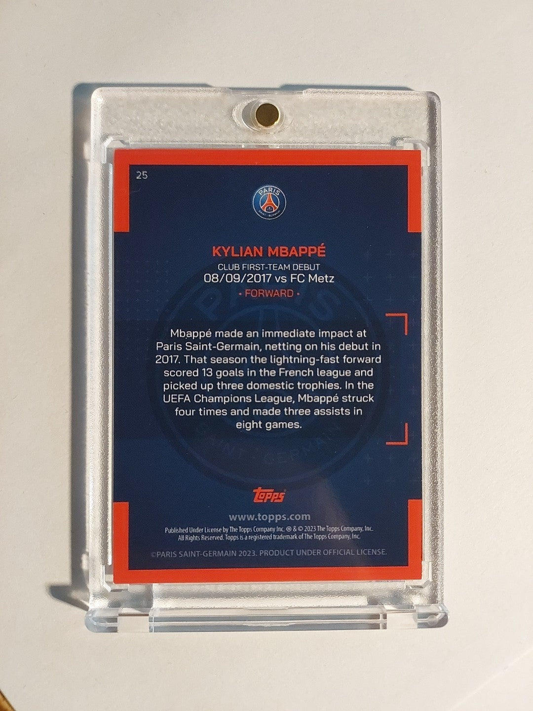 Topps Paris Saint-Germain Team Set 2022-23 Kylian Mbappé Parallel Insert Rare – Bild 2