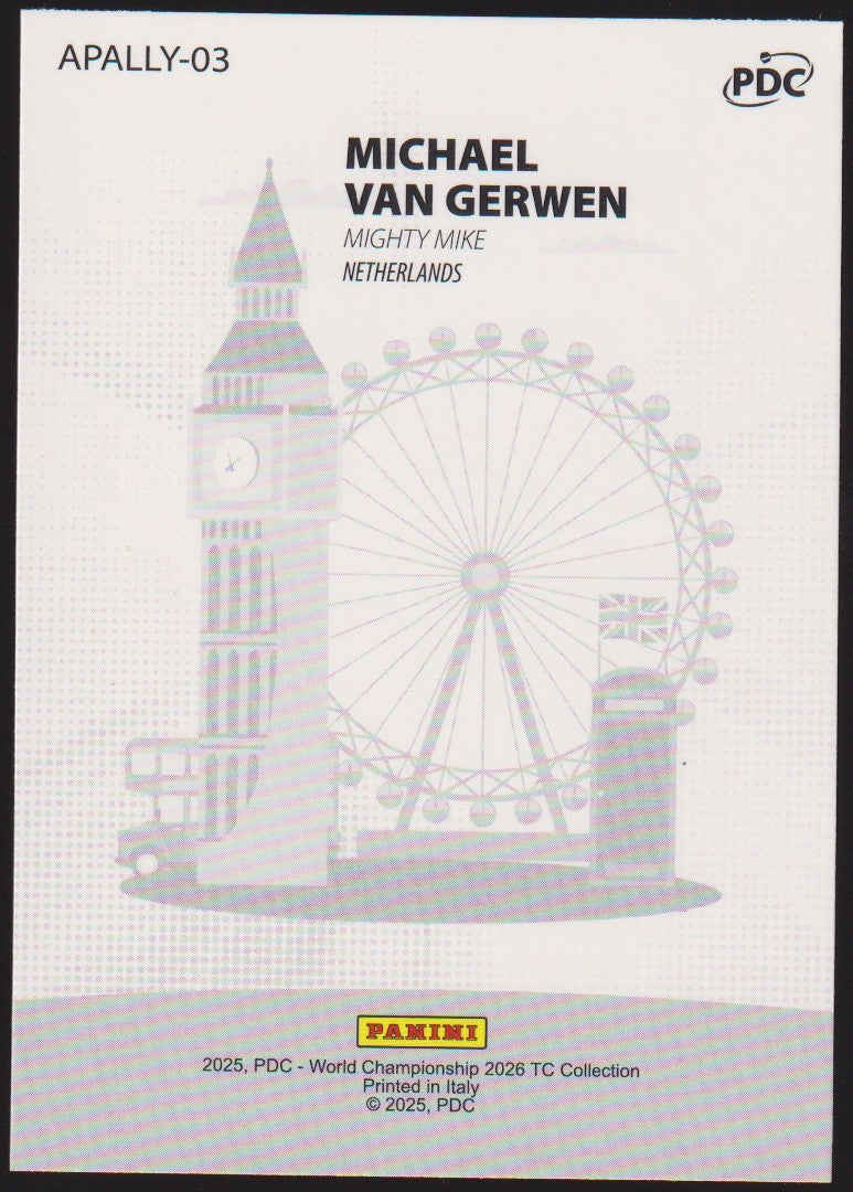 Panini PDC World Championship 2026 Michael Van Gerwen Refractor Parallel – Bild 2
