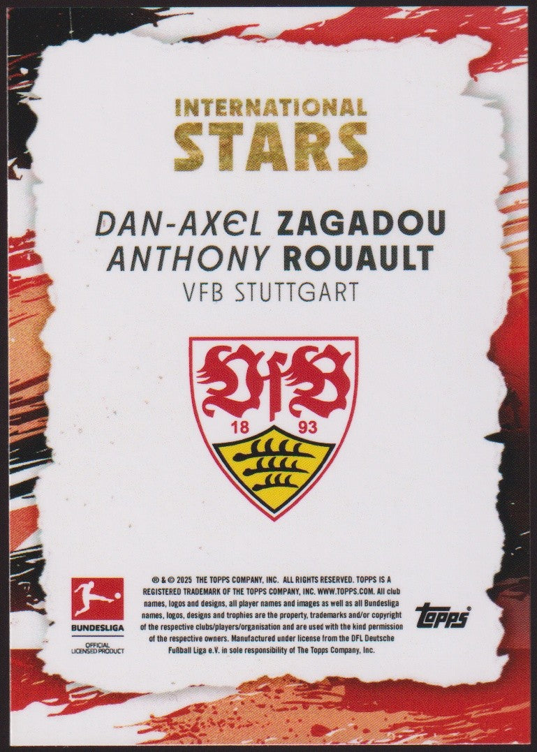 Topps 2024-25 Dan-Axel Zagadou / Anthony Rouault VfB Stuttgart Bundesliga – Bild 2