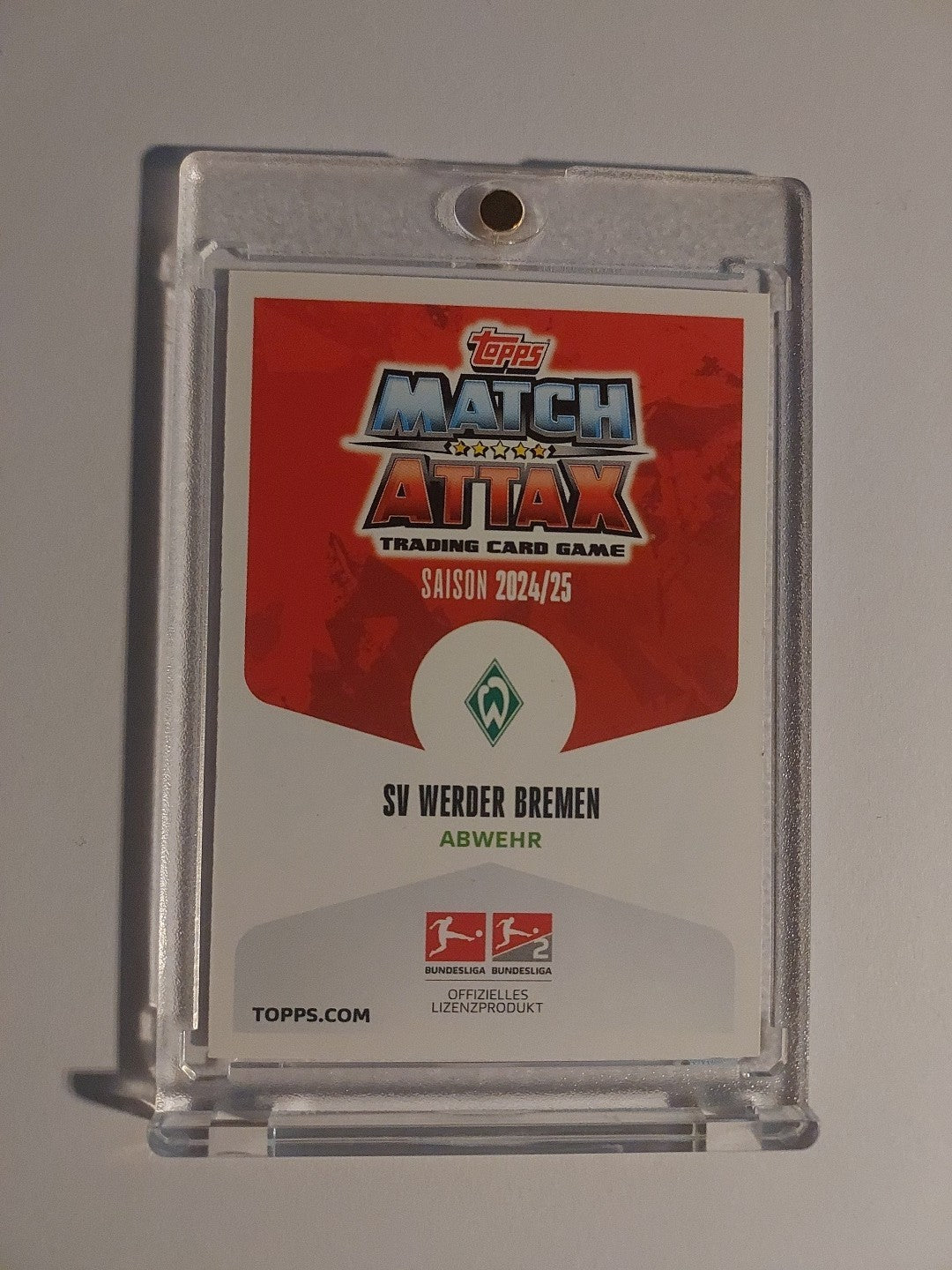 Topps Bundesliga 2024-25 Anthony Jung SV Werder Bremen (On Card Auto) – Bild 2