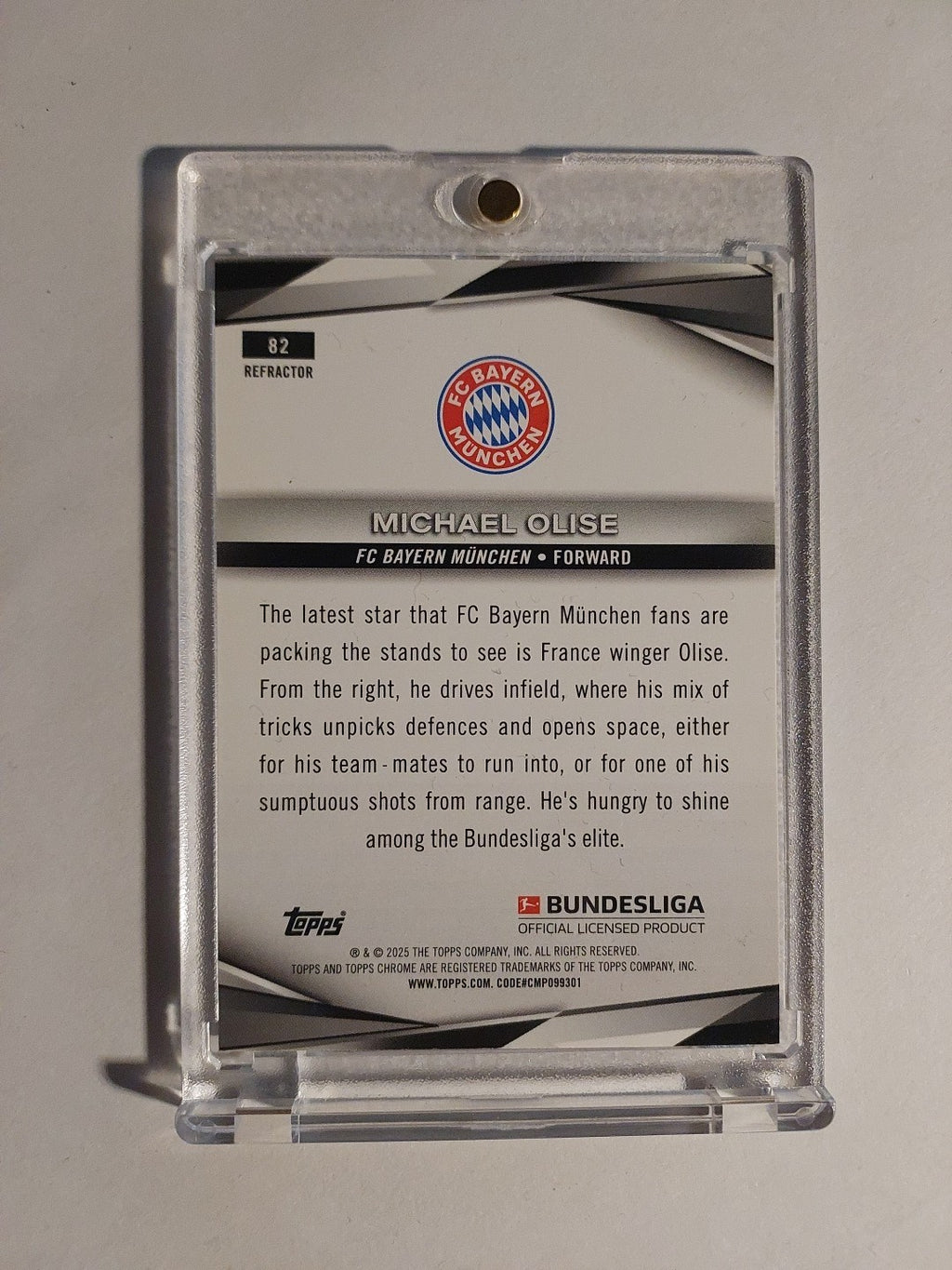 Topps Bundesliga 2024-25 Michael Olise Bayern Parallel Refractor Insert Rare Hit – Bild 2