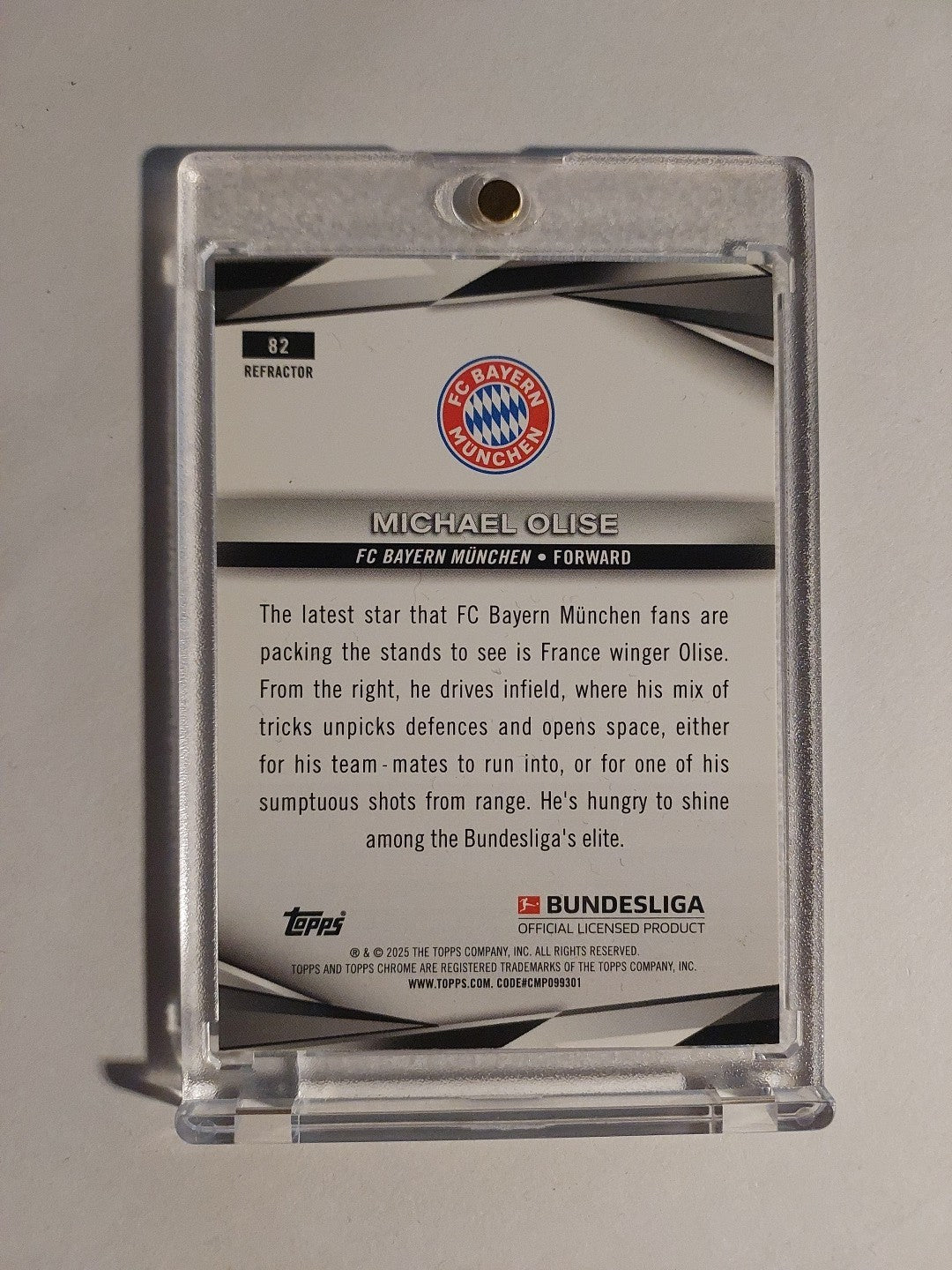 Topps Bundesliga 2024-25 Michael Olise Bayern Parallel Refractor Insert Rare Hit – Bild 2
