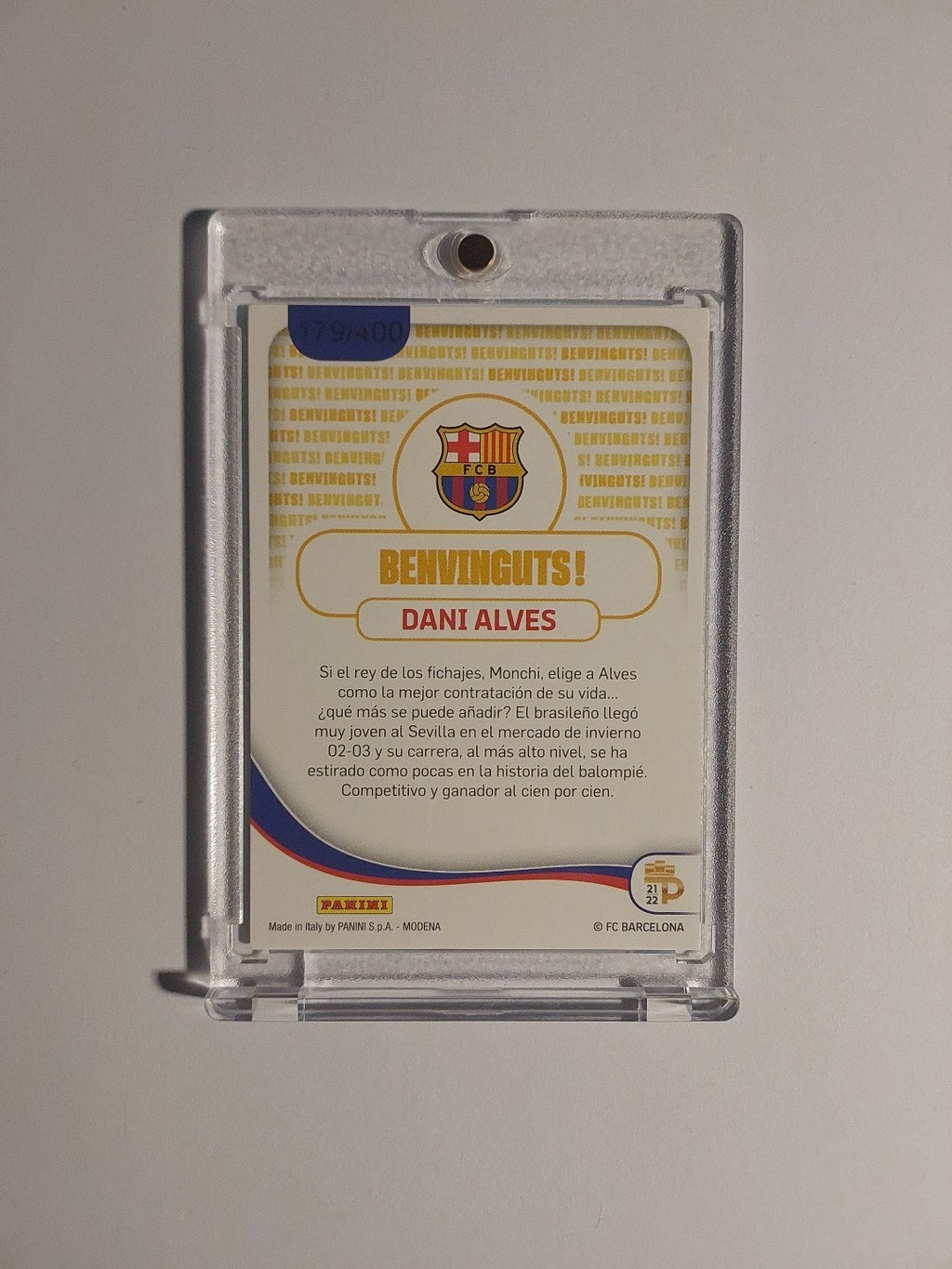 Panini Barcelona 2021-22 Dani Alves Brasilien Parallel 179/400 Refractor Rare – Bild 2
