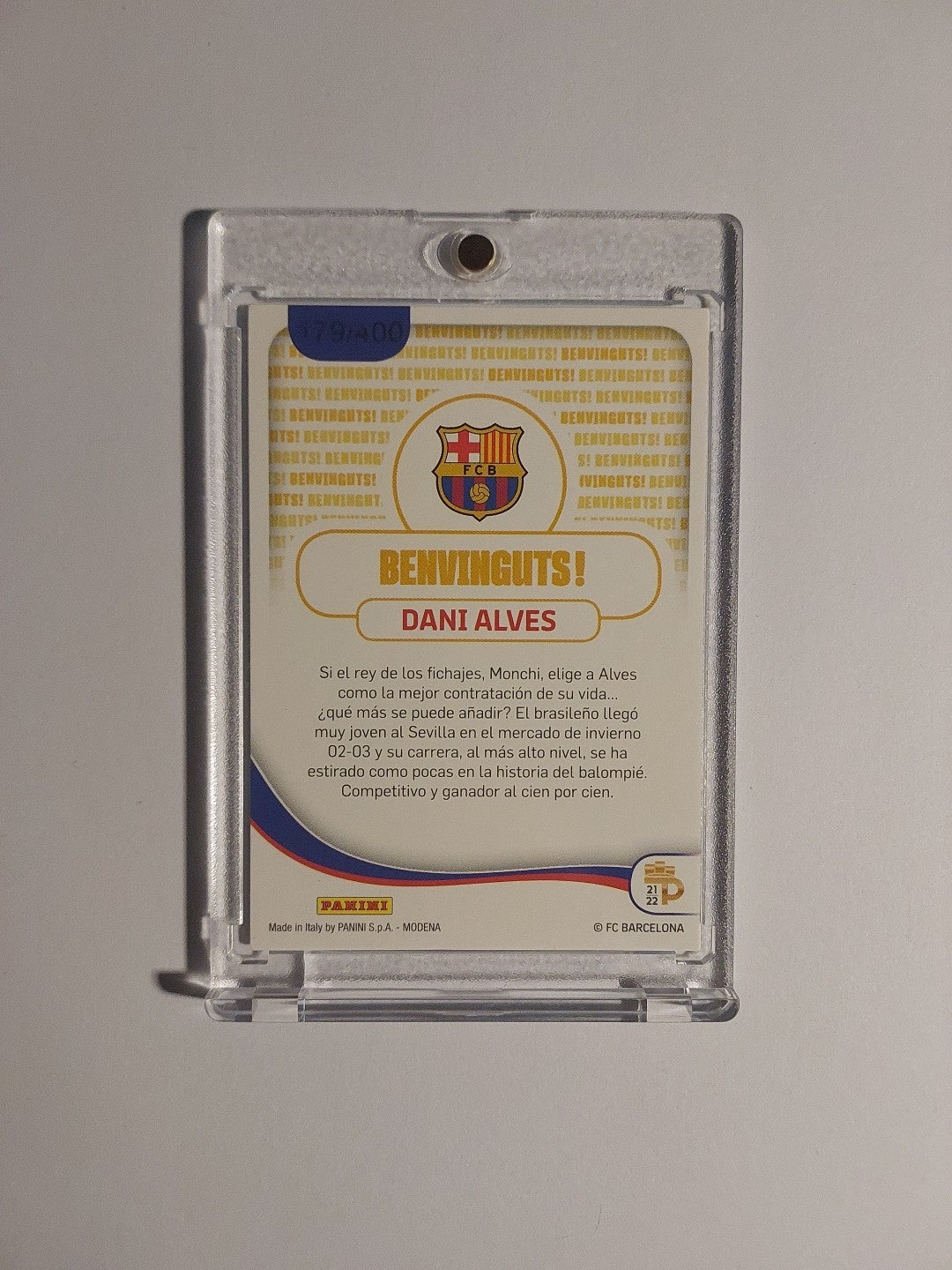 Panini Barcelona 2021-22 Dani Alves Brasilien Parallel 179/400 Refractor Rare – Bild 2
