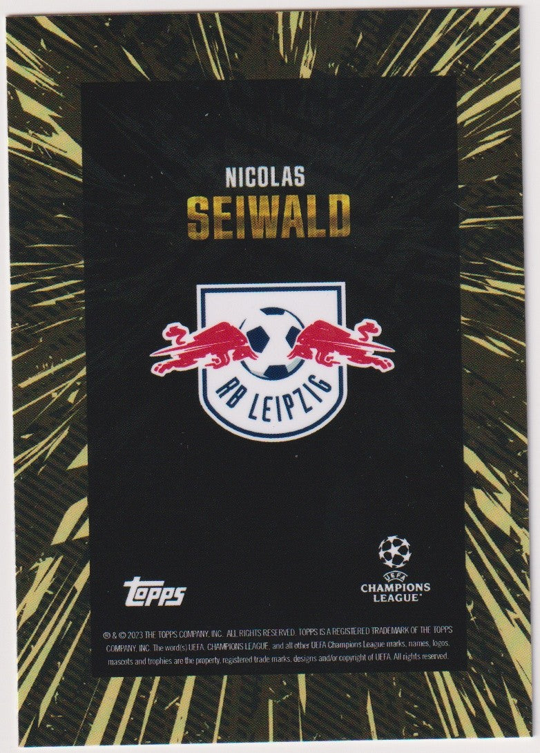 Topps X WHIP 2022-23 Nicolas Seiwald RB Leipzig Champions League Parallel – Bild 2