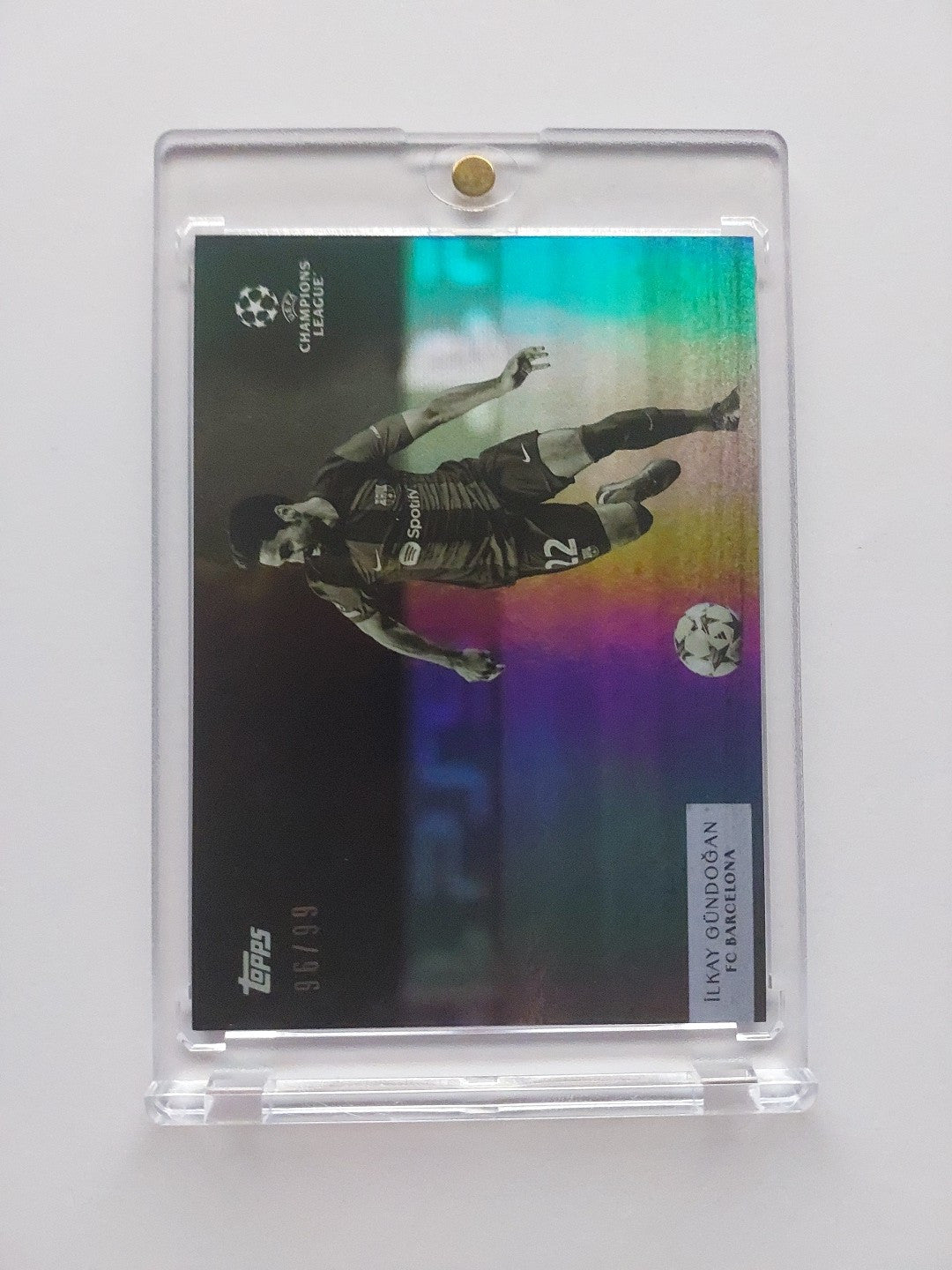 Topps UCC 2023-24 Ilkay Gündogan Barcelona Nummeriert 96/99 Parallel Refractor – Bild 2