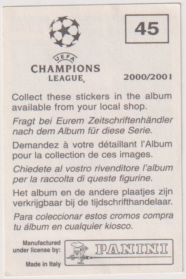 Panini UEFA Champions League 2000-01 Michael Ballack Bayer 04 Leverkusen – Bild 2