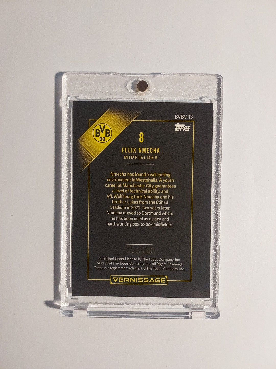 Topps Vernissage 2023-24 Flelix Nmecha Dortmund Parallel 38/150 Refractor Rare – Bild 2