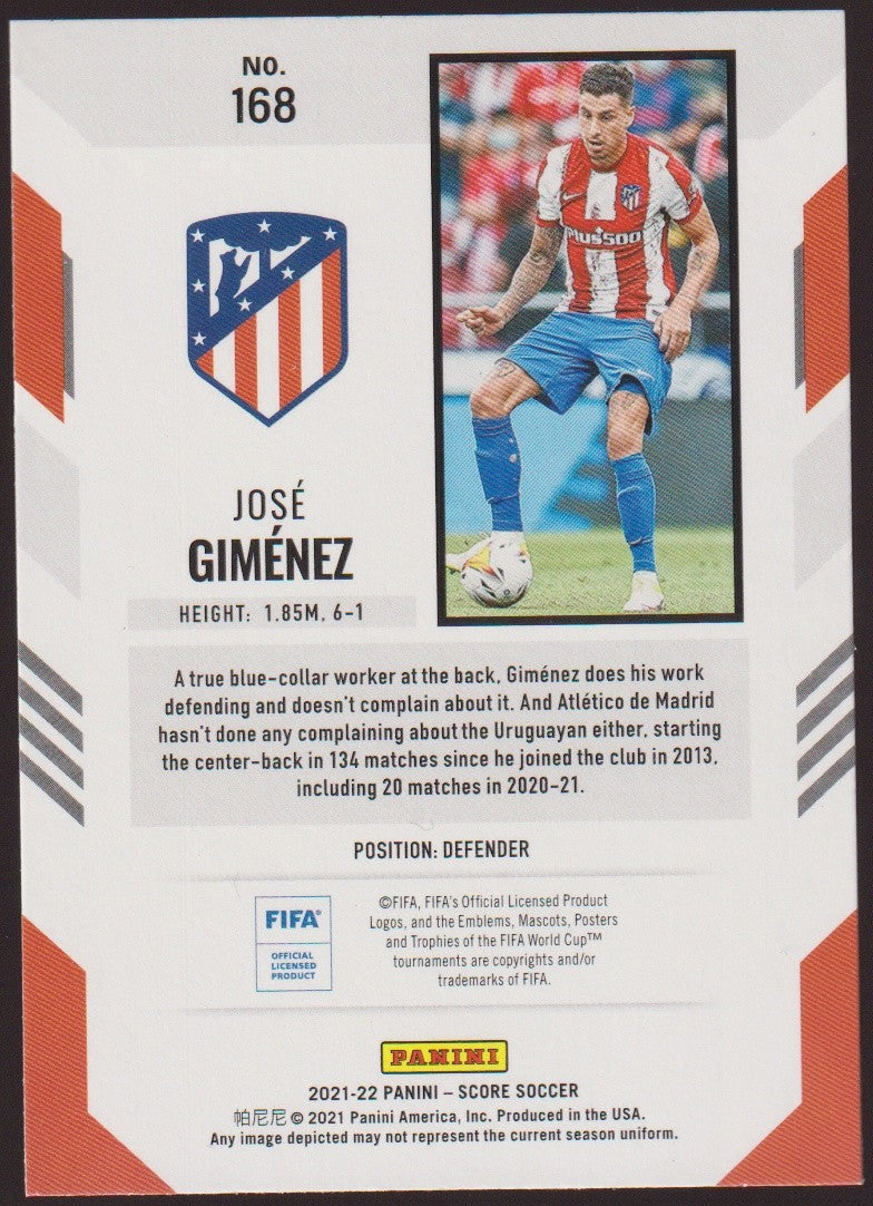 Panini 2021-22 - Score Soccer 2020-21 José Giménez Atlético de Madrid Parallel – Bild 2